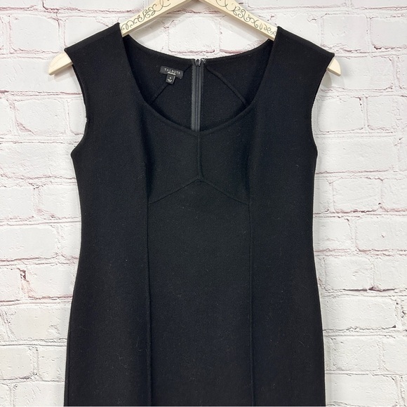 Talbots black wool dress size 4 sleeveless midi warm cozy soft stretchy stretch - Picture 11 of 11
